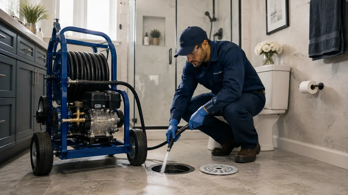 Bathroom Drain Hydro Jetting in Ventura