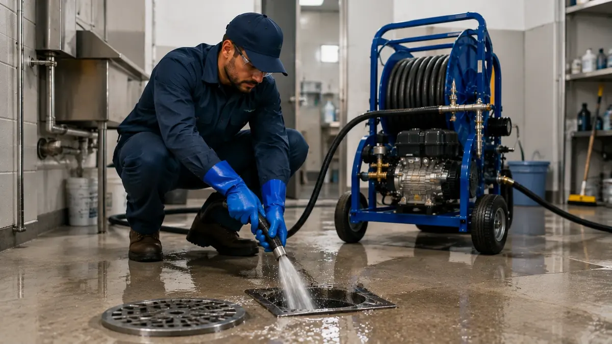 Floor Drain Hydro Jet Cleaning in Ventura
