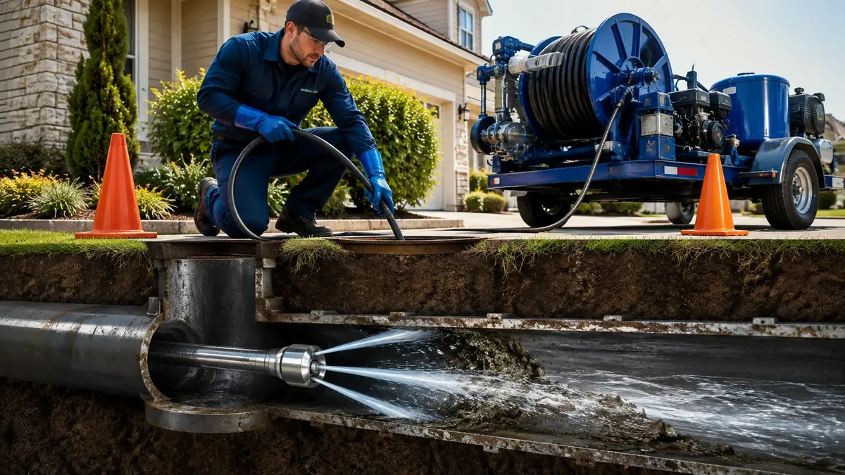 Main Sewer Line Hydro Jet Cleaning in Ventura